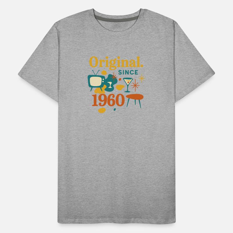 Langue source. Depuis 1960 – Design rétro Année de naissance T-shirt bio Premium Homme