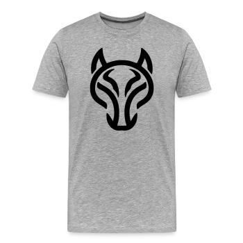 Loup - T-shirt bio Premium Homme - gris chiné - Devant - Damien (186cm)