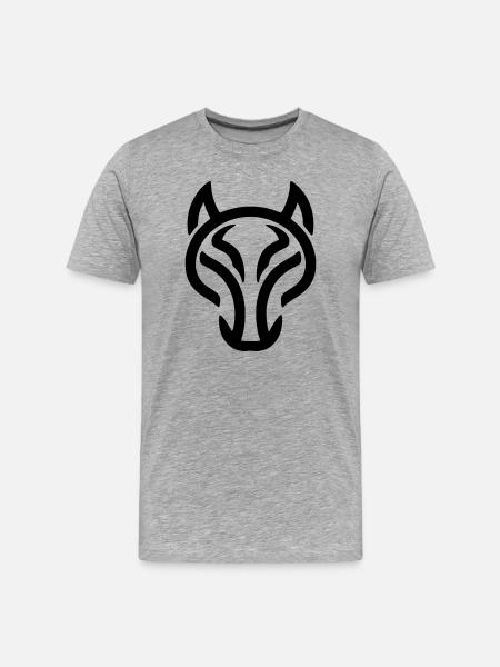 Loup - T-shirt bio Premium Homme - gris chiné