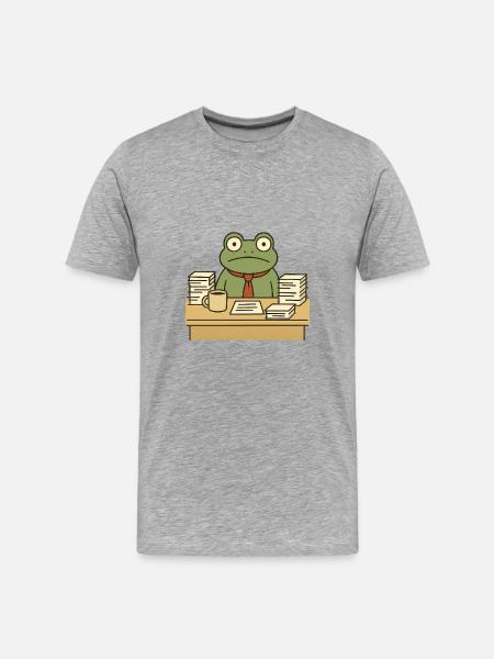 Business Frog - Men's Premium Organic T-Shirt - heather grey