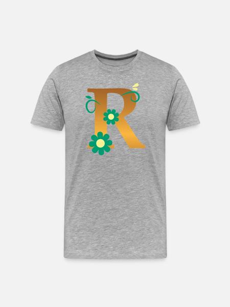 R - T-shirt bio Premium Homme - gris chiné