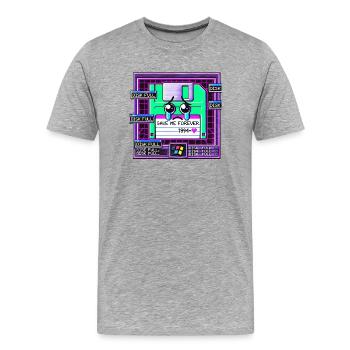 Floppy Neon Cry 1994 - Männer Premium Bio T-Shirt - Grau meliert - Vorne - Damien (186cm)