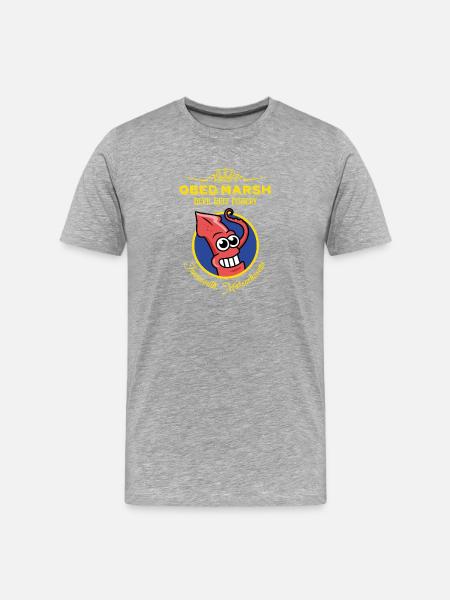 OBED MARSH fishery - innsmouth squid - Men's Premium Organic T-Shirt - heather grey