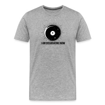 Je me dissocie maintenant - T-shirt bio Premium Homme - gris chiné - Devant - Damien (186cm)