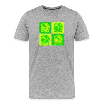 Turntable Style - Men's Premium Organic T-Shirt - heather grey - Front - Damien (186cm)