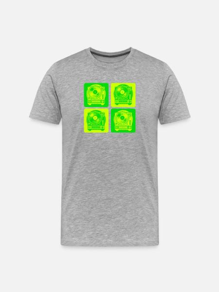 Turntable Style - Men's Premium Organic T-Shirt - heather grey