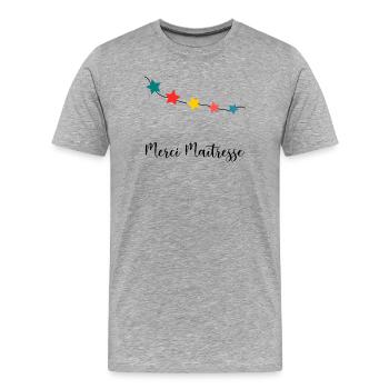 THANK YOU. MISTRESS. MASTER. THANK YOU MISTRESS - Men's Premium Organic T-Shirt - heather grey - Front - Damien (186cm)