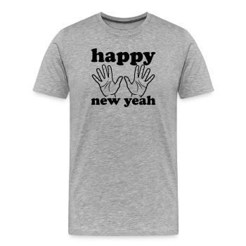 Bonne nouvelle - T-shirt bio Premium Homme - gris chiné - Devant - Damien (186cm)