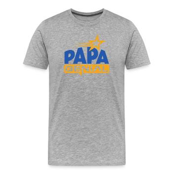 Toller Vater - Männer Premium Bio T-Shirt - Grau meliert - Vorne - Damien (186cm)