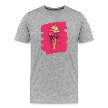 Cream Cream - Men's Premium Organic T-Shirt - heather grey - Front - Damien (186cm)