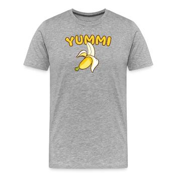 YUMMI - Une question de goût - T-shirt bio Premium Homme - gris chiné - Devant - Damien (186cm)