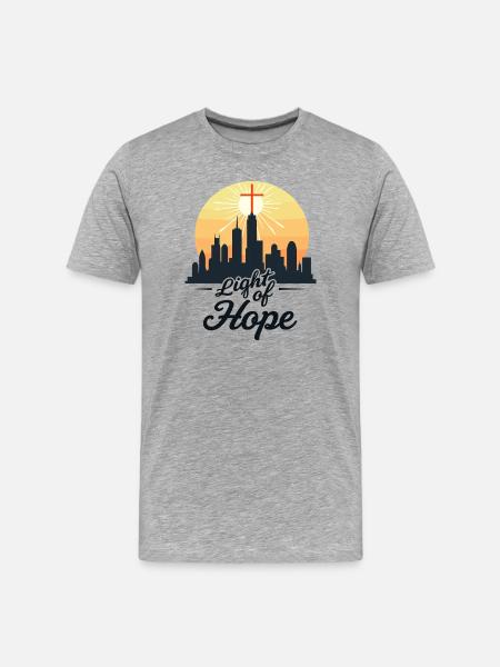 Light of hope - Men's Premium Organic T-Shirt - heather grey