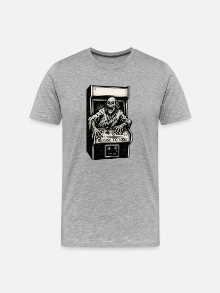 Arcade Squelette - T-shirt bio Premium Homme - gris chiné