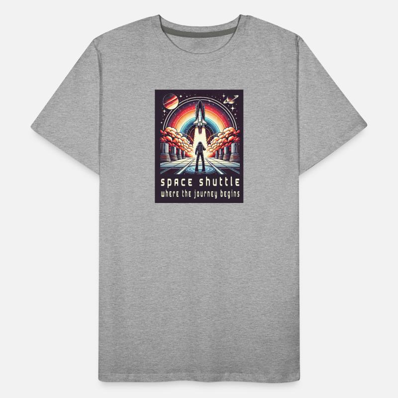 Space Shuttle - The Journey Begins Men's Premium Organic T-Shirt