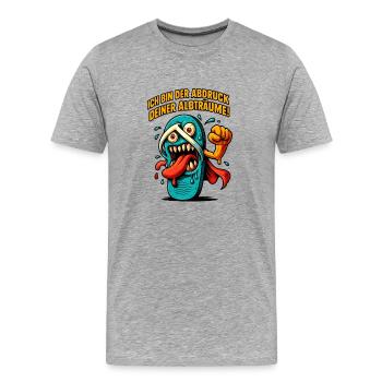 Nightmare Tongue Demon - Men's Premium Organic T-Shirt - heather grey - Front - Damien (186cm)
