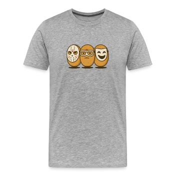 The Bun Gang – Mask Edition - Men's Premium Organic T-Shirt - heather grey - Front - Damien (186cm)