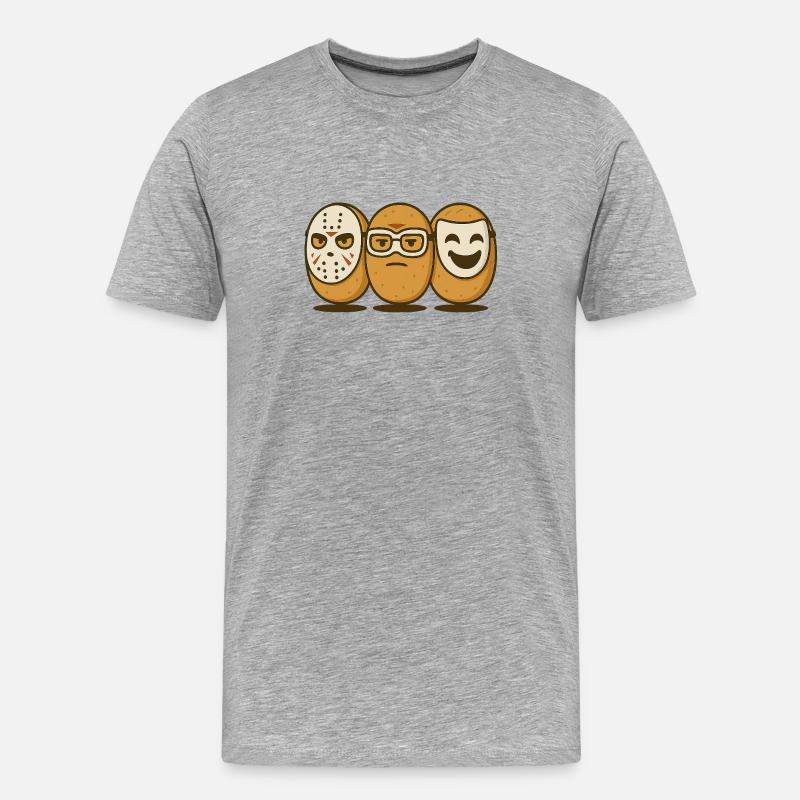 Die Brötchen-Bande – Masken-Edition - Männer Premium Bio T-Shirt - Grau meliert