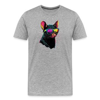 Diable de Tasmanie Marsupial Diable de Tasmanie - T-shirt bio Premium Homme - gris chiné - Devant - Damien (186cm)