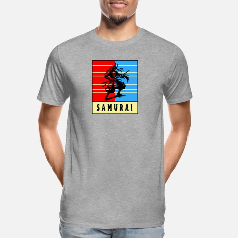 Retro Samurai Warrior Men's Premium Organic T-Shirt