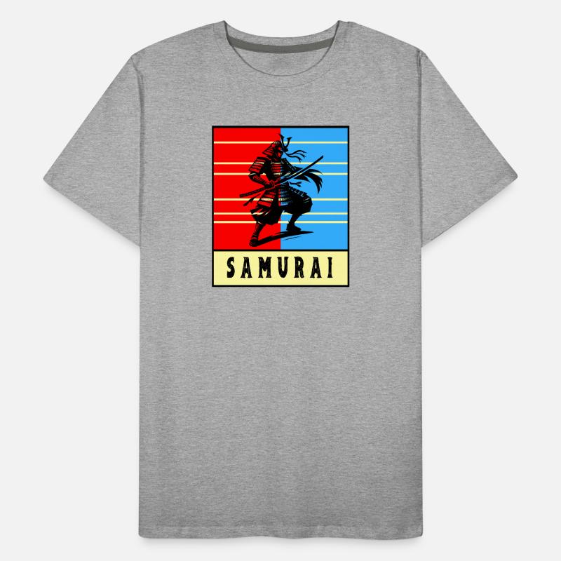Guerrier samouraï rétro T-shirt bio Premium Homme