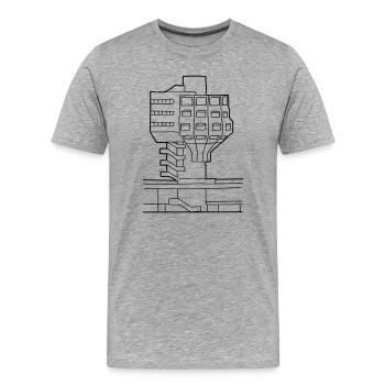 Bierpinsel in Steglitz - Männer Premium Bio T-Shirt - Grau meliert - Vorne - Damien (186cm)