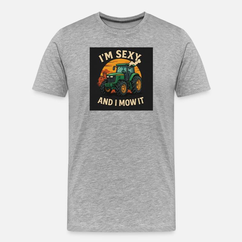 Traktor TShirt Format - Männer Premium Bio T-Shirt - Grau meliert