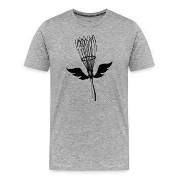Cuisine Rebel - T-shirt bio Premium Homme - gris chiné - Devant - Damien (186cm)