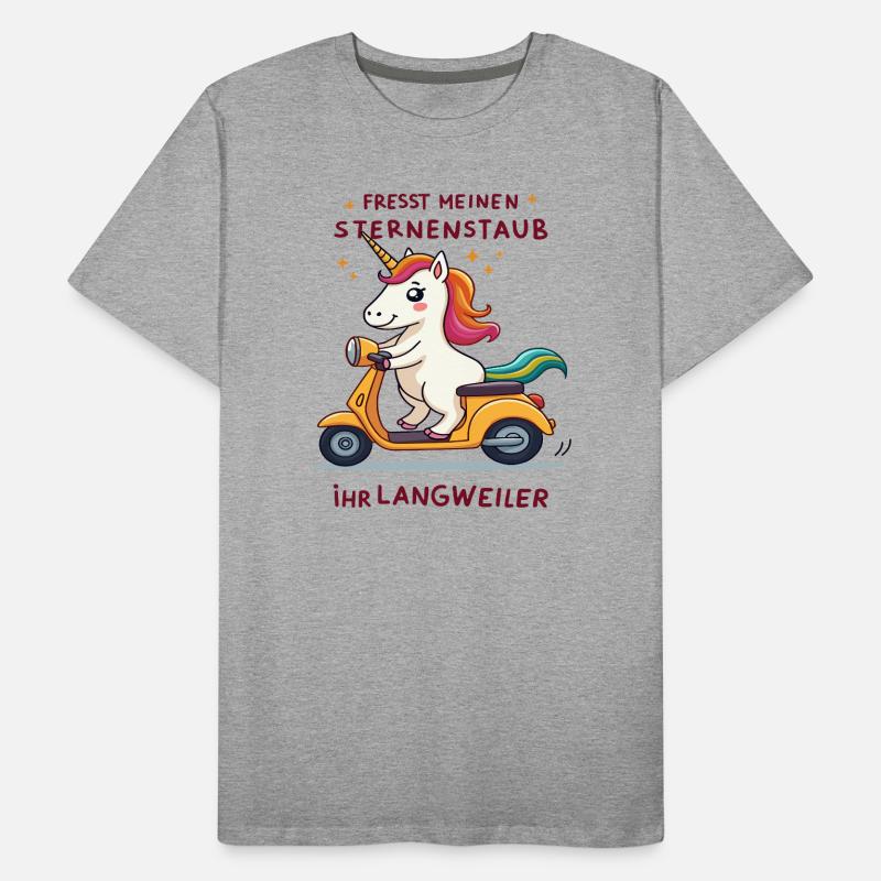 Roller-Einhorn Männer Premium Bio T-Shirt