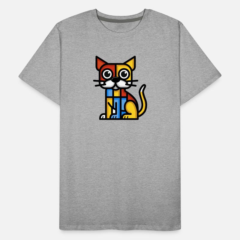 Image colorée d’un chien cubiste T-shirt bio Premium Homme