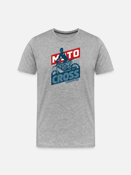 Motocross Rider - MX Racing - Men's Premium Organic T-Shirt - heather grey