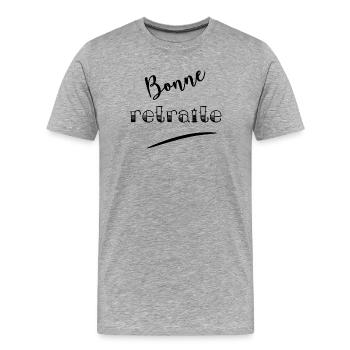 RETIREMENT. RETIREMENT. RETIRED. RETIREMENT - Men's Premium Organic T-Shirt - heather grey - Front - Damien (186cm)