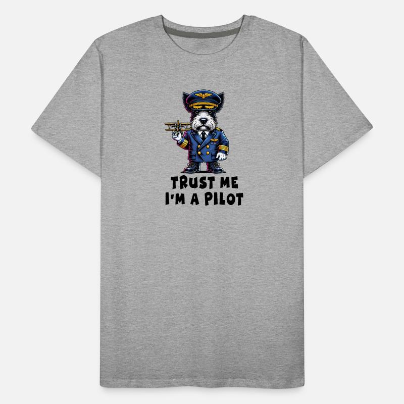 Scottish Terrier, trust me, I'm a pilot Men's Premium Organic T-Shirt