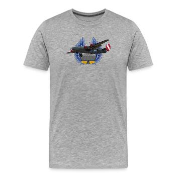 B-24 Liberator - Men's Premium Organic T-Shirt - heather grey - Front - Damien (186cm)