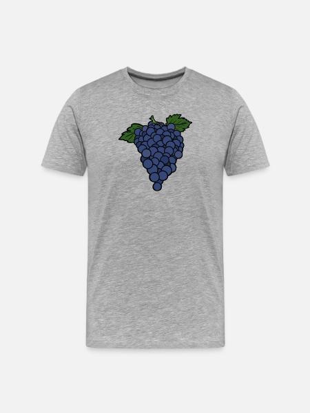 Delicious Fruit Grape - Men's Premium Organic T-Shirt - heather grey