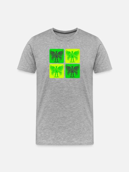 Conception d’ange soldat - T-shirt bio Premium Homme - gris chiné