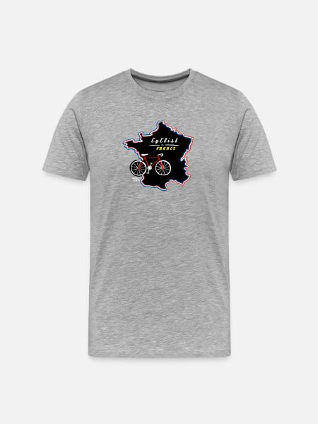 Le Tour - Männer Premium Bio T-Shirt - Grau meliert