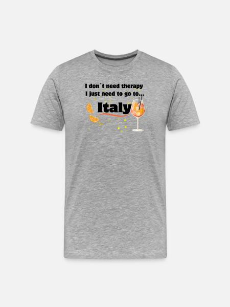 Italien Reise - Männer Premium Bio T-Shirt - Grau meliert