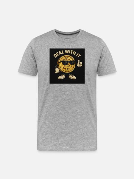 Le bitcoin - T-shirt bio Premium Homme - gris chiné