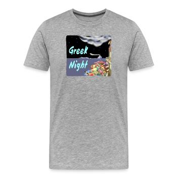 Greek Night - Männer Premium Bio T-Shirt - Grau meliert - Vorne - Damien (186cm)