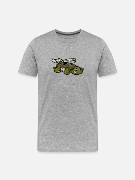 Turbo Turtle High-Tech - Men's Premium Organic T-Shirt - heather grey