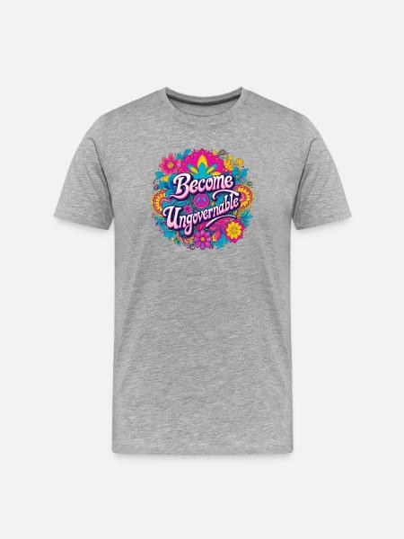 Devenir ingouvernable - T-shirt bio Premium Homme - gris chiné
