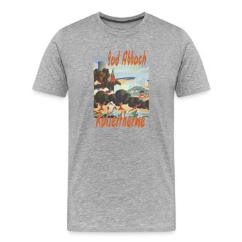 Kaisertherme - Männer Premium Bio T-Shirt - Grau meliert - Vorne - Damien (186cm)