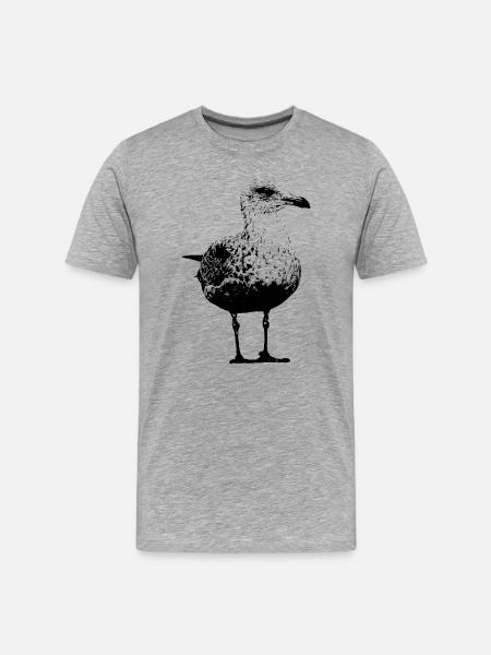 Gull - Men's Premium Organic T-Shirt - heather grey