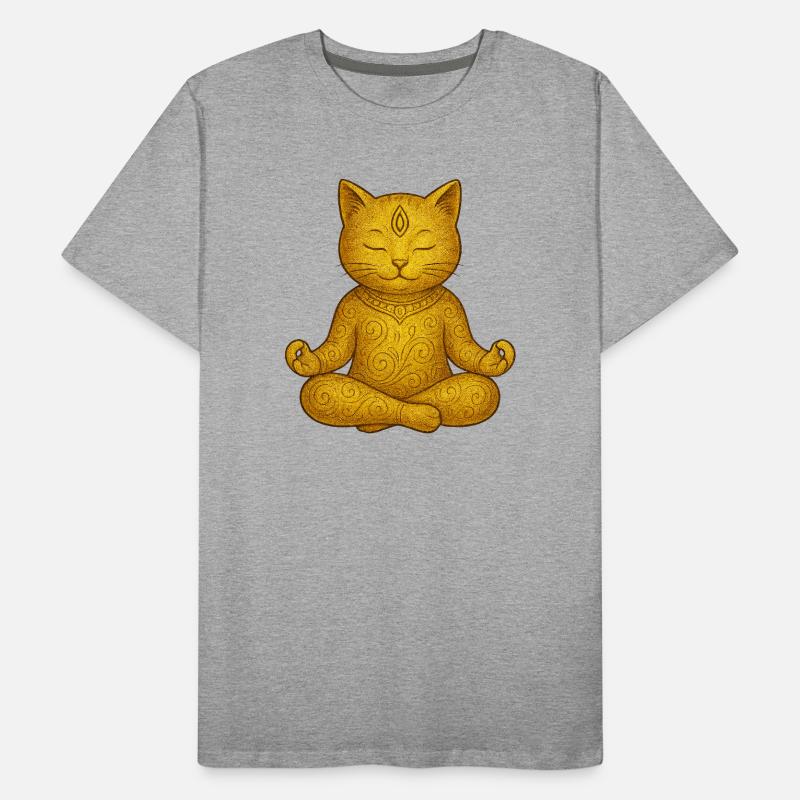 Yoga Katze Männer Premium Bio T-Shirt