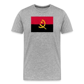 Le drapeau de l’Angola, symbole de fierté nationale - T-shirt bio Premium Homme - gris chiné - Devant - Damien (186cm)
