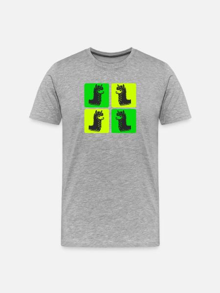 Alpaca Vibes - Men's Premium Organic T-Shirt - heather grey