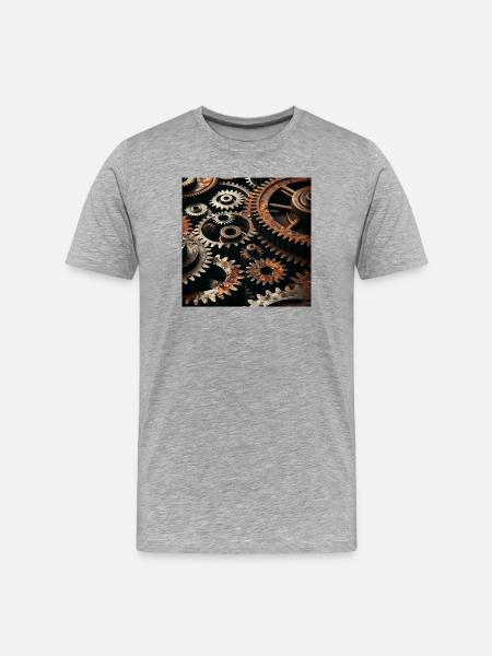 Conception d’engrenages mécaniques - T-shirt bio Premium Homme - gris chiné