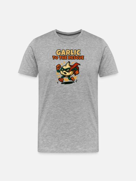 L’ail à la rescousse - T-shirt bio Premium Homme - gris chiné