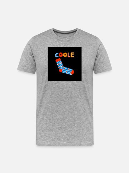 Cool sock socks and funny saying - Men's Premium Organic T-Shirt - heather grey