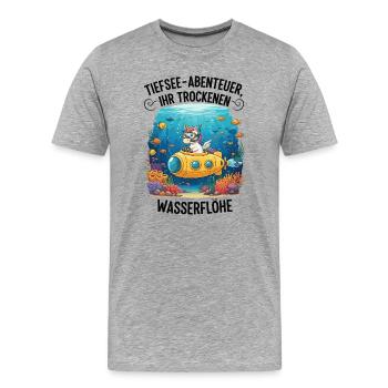 Unicorn Deep Sea Adventure - Men's Premium Organic T-Shirt - heather grey - Front - Damien (186cm)
